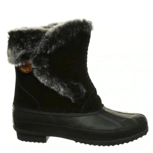 BEARPAW Deborah Waterproof Snowboots, Cow suede, faux fur & wool blend lining-8 - Picture 16 of 16